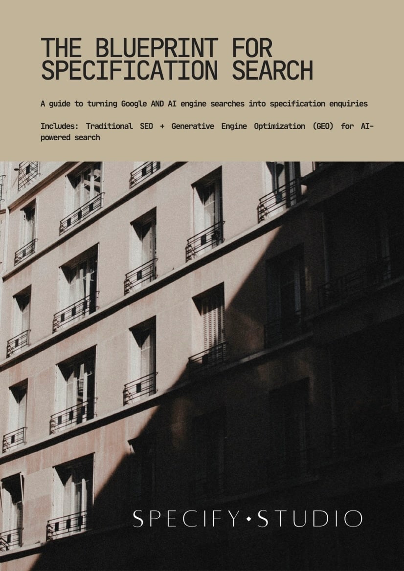 THE BLUEPRINT FOR SPECIFICATION SEARCH_© SPECIFY STUDIO_LR